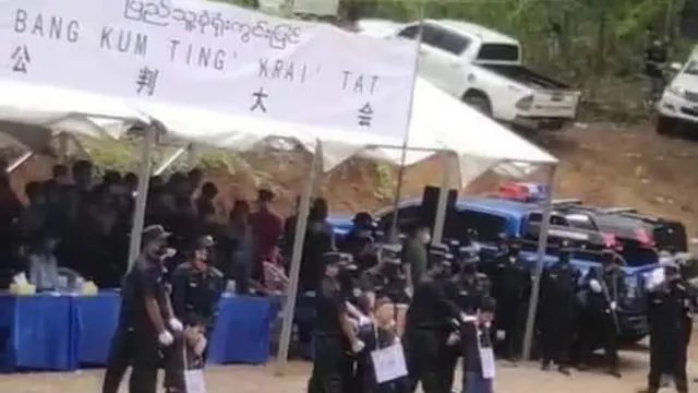 ၀ ဒေသမှာ ပြဋ္ဌာန်းထားတဲ့ဥပဒေအတိုင်း လူသတ်ကုန်းမှာ သေနတ်နဲ့ပစ်သတ်စီရင်