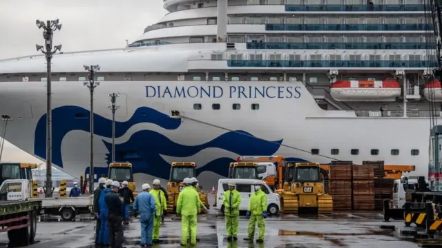 Au moins 219 passagers du bateau de croisière Diamond Princess ont été testées positives au coronavirus.