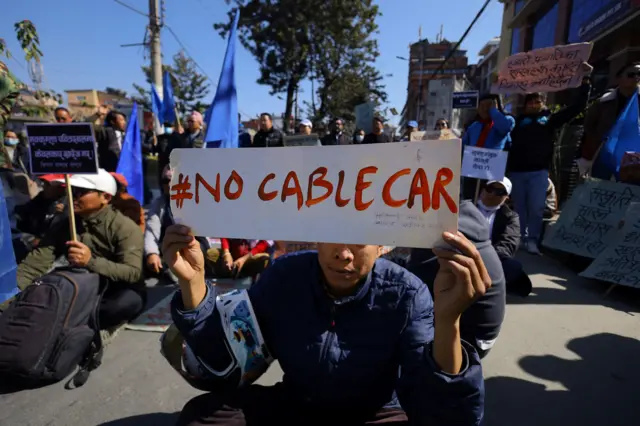 काठमाण्डूमा पाथीभरा केबलकार परियोजनाको विरोध