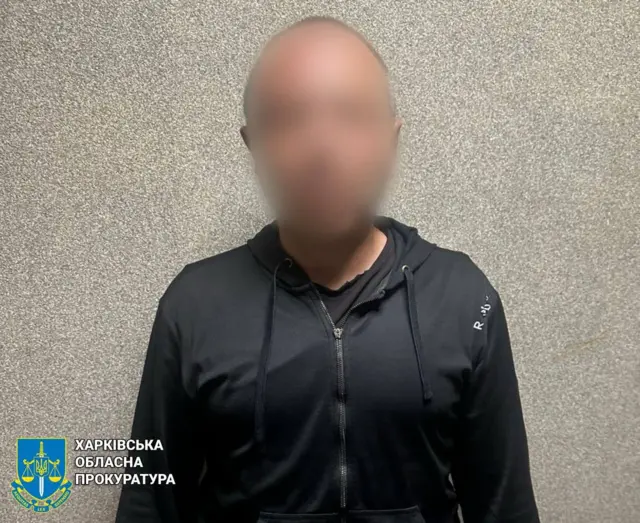 Портрет підозрюваного, опублікований прокуратурою. Його обличчя заблюрене 