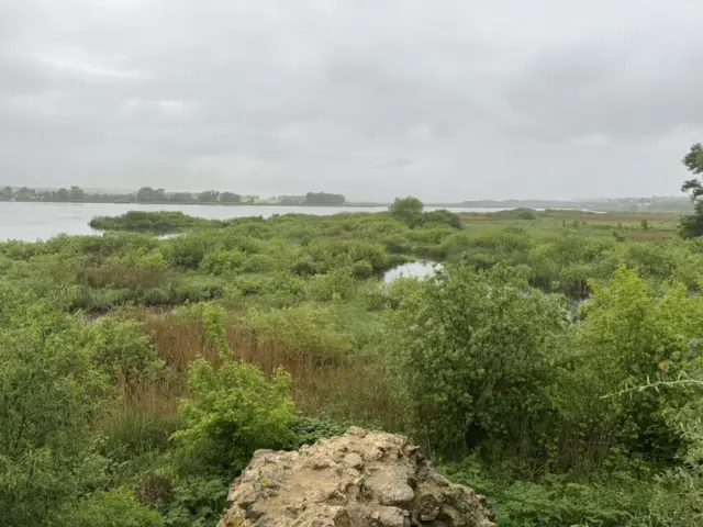 Міський парк у місті Бар. Внизу - залишки замку1536
