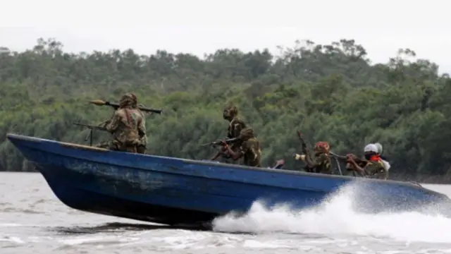 Soldiers in a boat