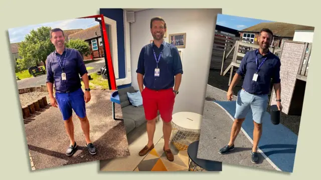 데이브 맥파틀린이 다양한 반바지를 입고 있다