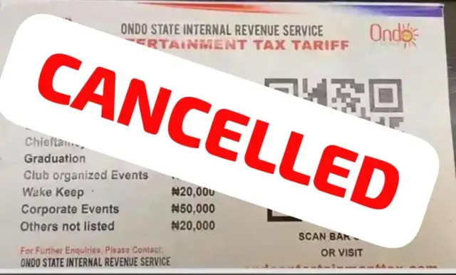 Iwe alakalẹ owo ori naa ti wọn wọgile