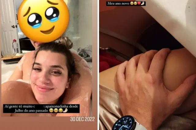 Capturas de tela de fotos postadas por Juliana nas redes sociais 