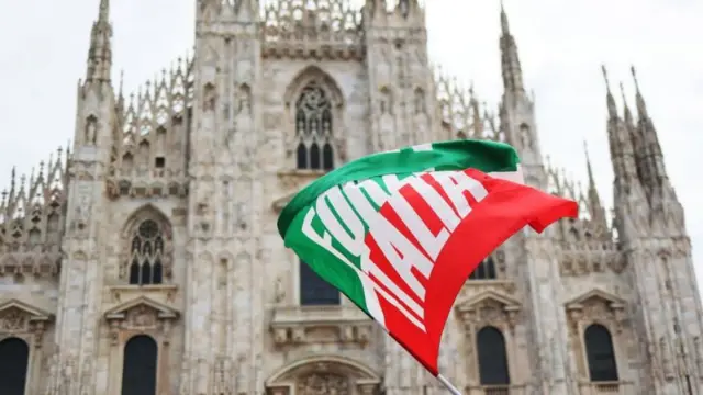 Bandeira do partido Forza Itália