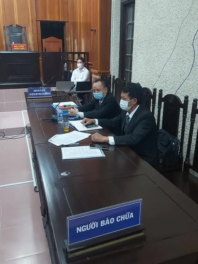 Hình chụp tại phiên tòa ở Hải Dương ngày 18/11