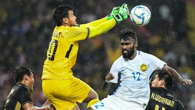 ภาพการแข่งขันของทีมฟุตบอลไทยในซีเกมส์ที่มาเลเซีย