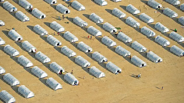 Carpas de la cooperación internacional.