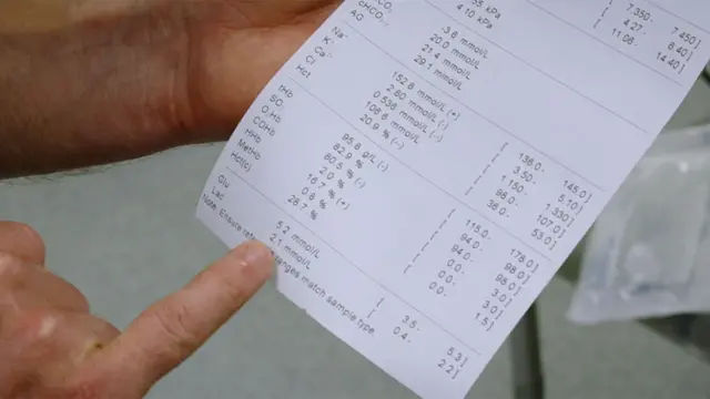 Tiquete con resultado de las pruebas