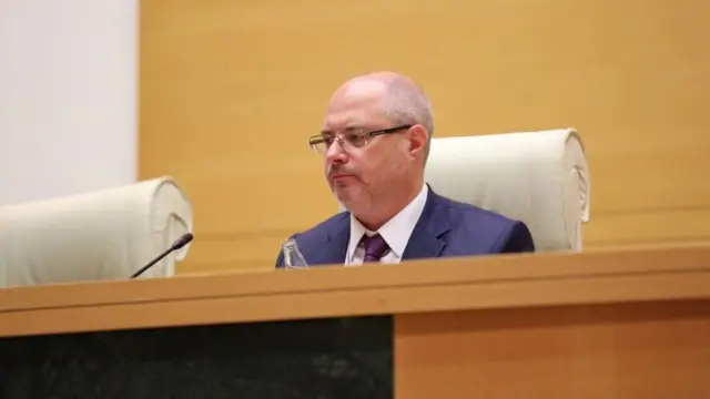 Сергей Гаврилов в кресле спикера грузинского парламента