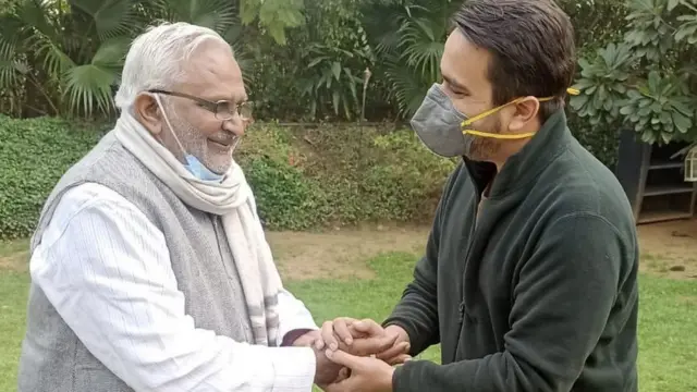 राष्ट्रीय लोकदल के अध्यक्ष चौधरी जयंत सिंह और गजराज सिंह