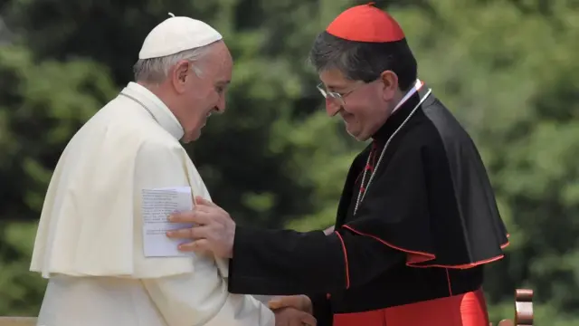 Papa Francesco ve Floransa Başpiskoposu Kardinal Giuseppe Betori