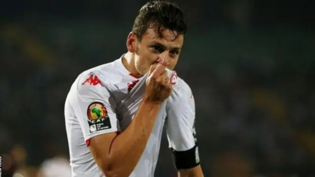 Mfungaji wa goli la pili la Tunisia Youseff Masakni