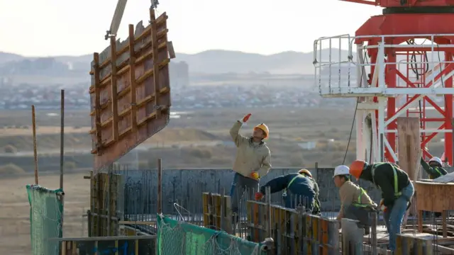 Trabajador norcoreano en Mongolia.