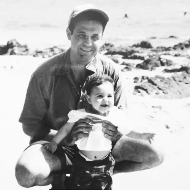 Khaled Hosseini and Haris as a young child