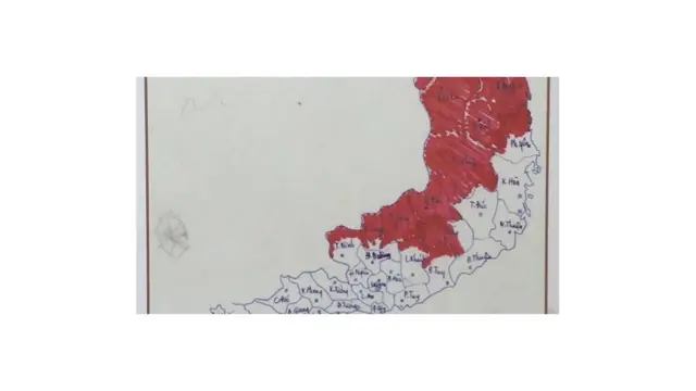 Bản đồ các phần lãnh thổ còn lại của VNCH tháng 4/1975