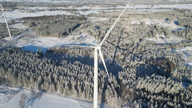 World's tallest wooden wind turbine starts turning