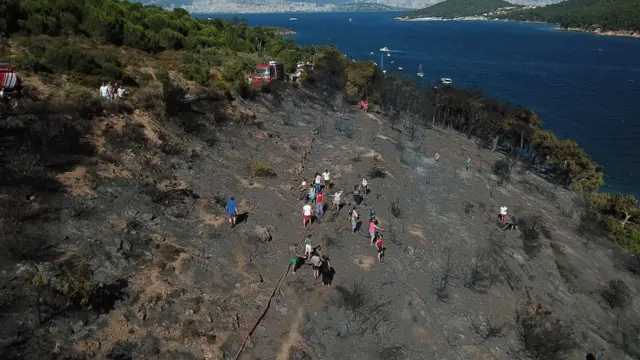 Burgazada'daki yangın