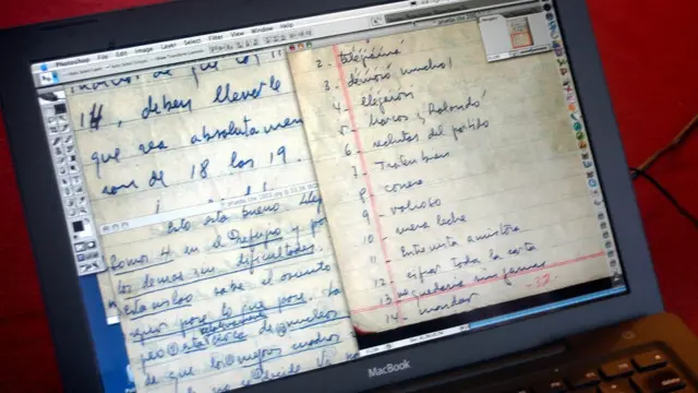 Imágenes del diario del Che