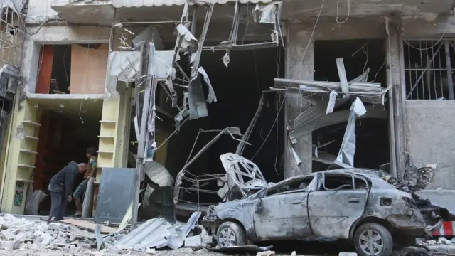 Bombardımanın ardından oluşan hasar