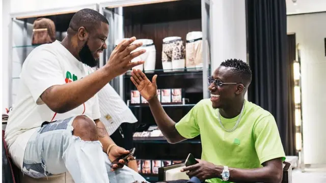 Hushpuppi and Manchester city footballer @benmendy