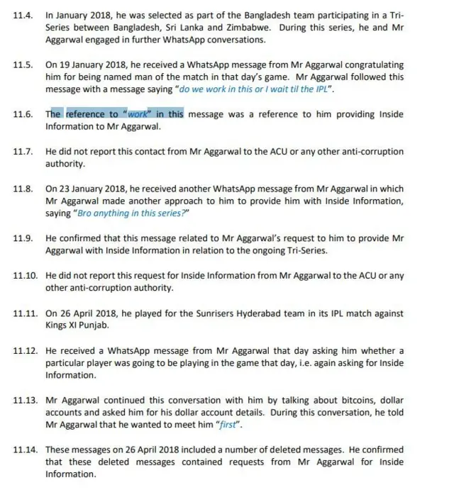 সাকিবের বিরুদ্ধে আনা আইসিসির অভিযোগ, আইসিসি ওয়েবসাইট
