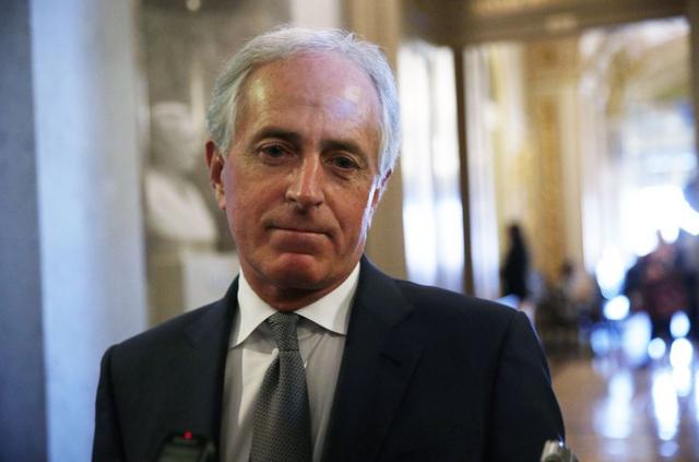 U.S. Sen. Bob Corker (R-TN) speaks to members of the media at the Capitol December 1, 2017 in Washington, DC. Senate GOPs indicate that they have enough votes to pass the tax reform bill. (Photo by Alex Wong/Getty Images)