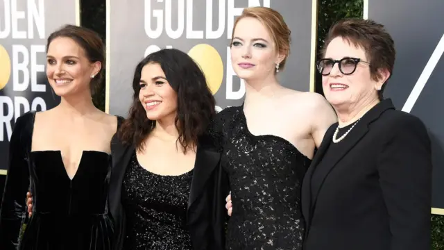 Natalie Portman, America Ferrera, Emma Stone y Billie Jean King