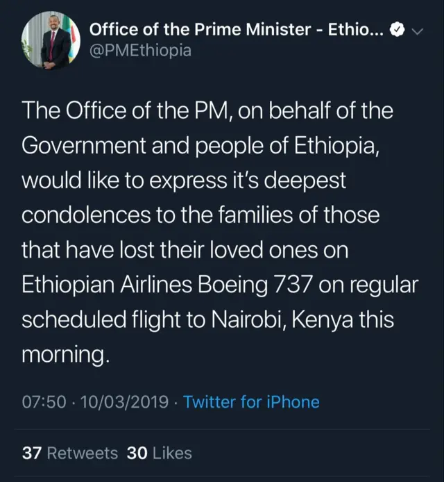 Ujumbe wa rambi rambi wa waziri Mkuu Abey Ahmed