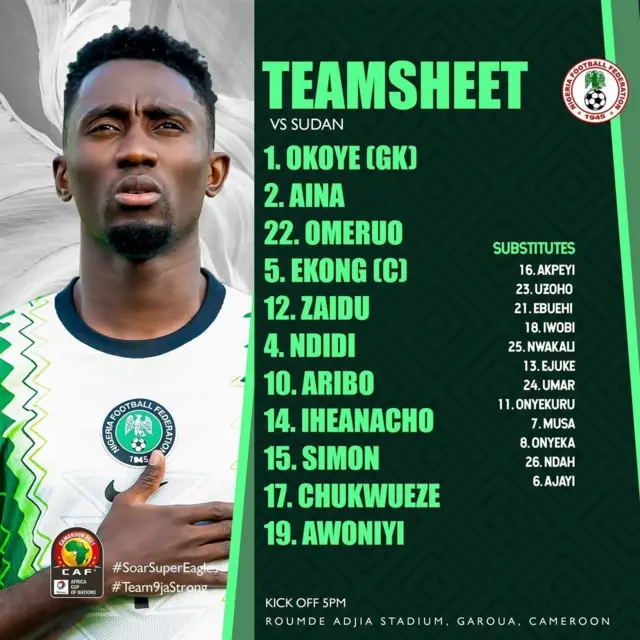Nigeria vs Sudan highlights: Samuel Chukwueze, Moses Simon, Taiwo Awoniyi goals push Super Eagles to Afcon 2021 next stage