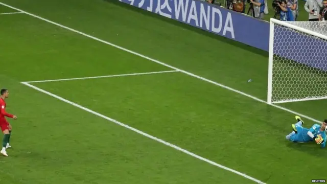 रोनाल्डो की पेनल्टी को ईरान के गोलकीपर ने रोक लिया था.