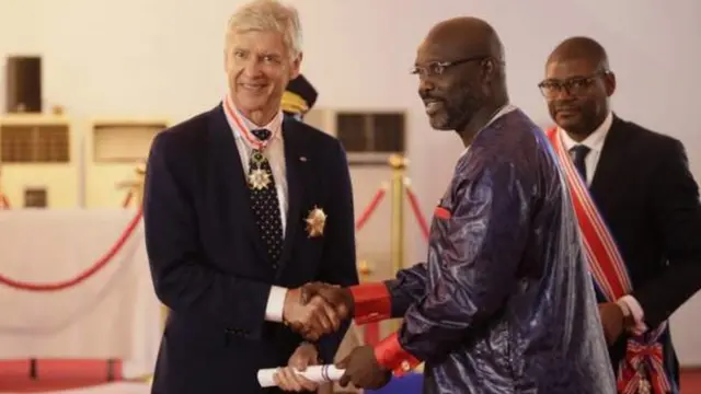 Wenger na Weah na Liberia