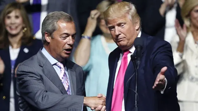 Nigel Farage y Donald Trump