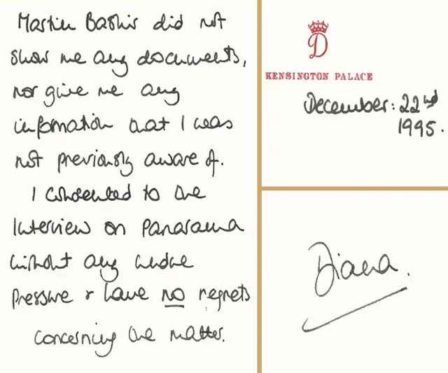 Princess Diana's words to the BBC, December 1995