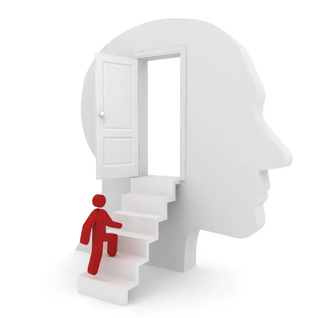 Dessin d'une personne entrant dans un esprit