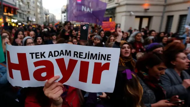 İstanbul'da düzenlenen protesto