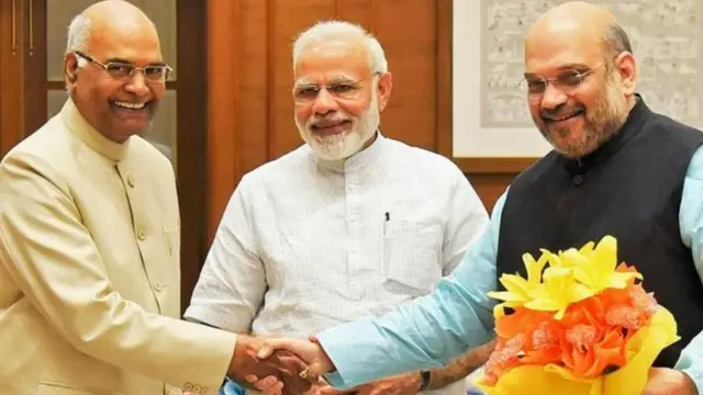 रामनाथ कोविंद, नरेंद्र मोदी और अमित शाह