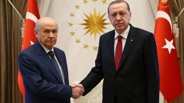 MHP Genel Başkanı Devlet Bahçeli ve Cumhurbaşkanı Recep Tayyip Erdoğan