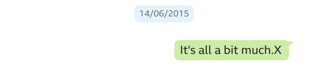 Pesan yang ditulis Lucy Letby, bertanggal 14 06 2015.