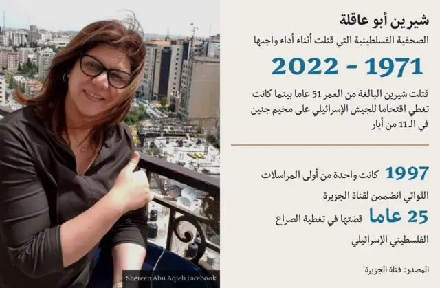 مراسلة قناة الجزيرة شيرين أبو عاقلة