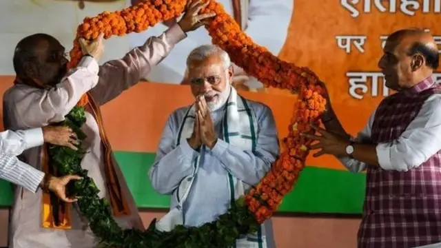 અમિત શાહ, નરેન્દ્ર મોદી અને રાજનાથસિંહ