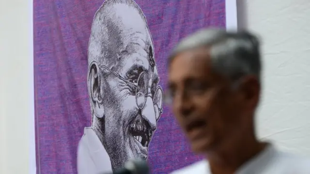 રાજમોહન ગાંધીની એક તસવીર