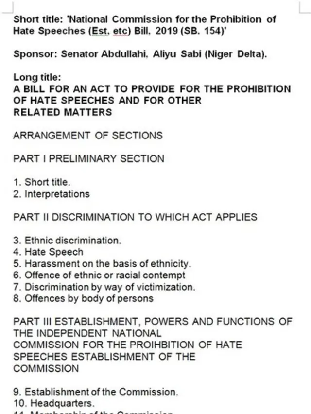 Di Hate Speech bill