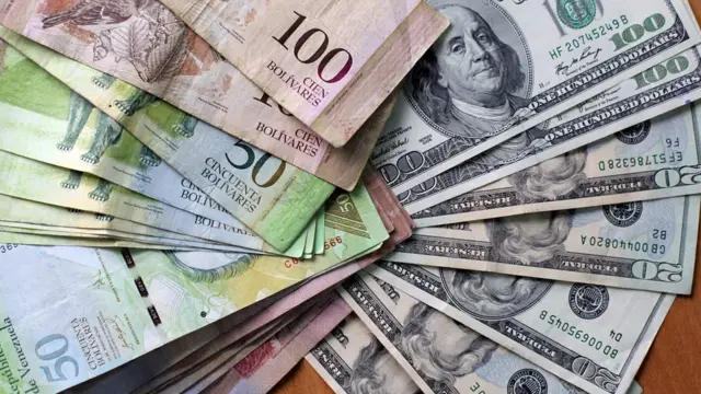 Dólares y bolívares.