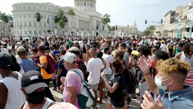 Protesta en La Habana.