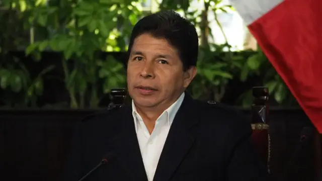 Pedro Castillo este martes en rueda de prensa.
