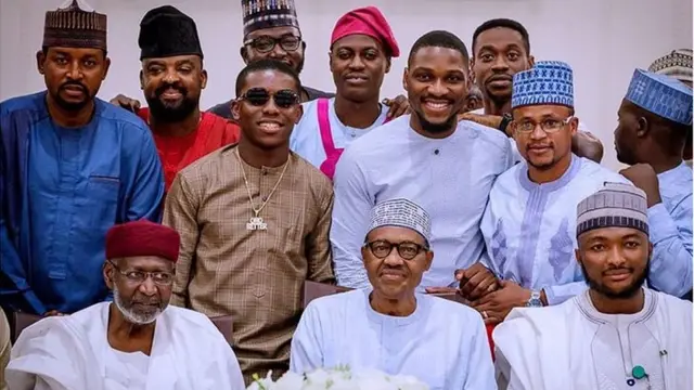 Kunle Afolayan pẹlu awọn adanilaraya miran lọdọ Aarẹ Buhari
