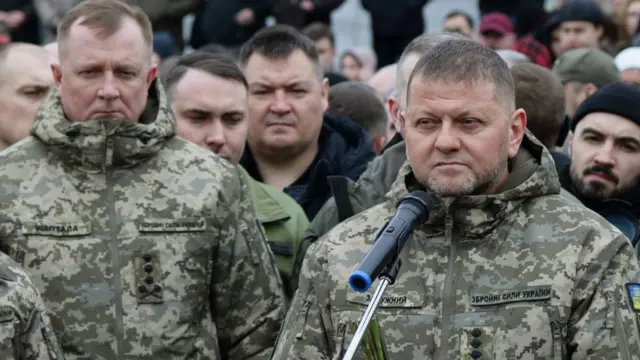 На церемонії прощання був присутній головнокомандувач ЗСУ Валерій Залужний