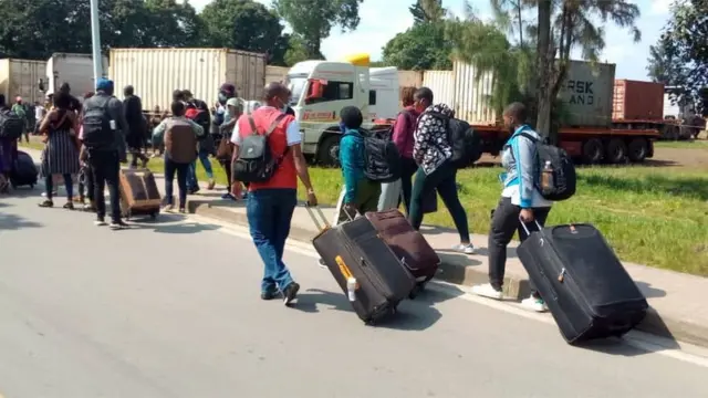 Des habitants de Goma fuient la ville par crainte d'une nouvelle éruption du volcan Nyiragongo